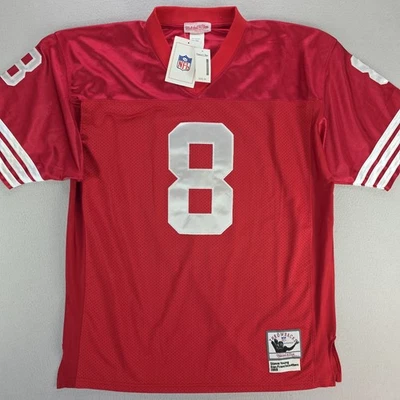 Camiseta roja de los San Francisco 49ers Steve Young para hombre 52 cosida Mitchell & Ness nueva con etiquetas Foto 1 de 4