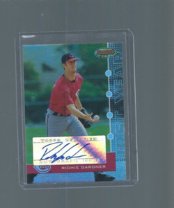 2005 BOWMAN'S BEST RICHIE GARDNER ROOKIE AUTO #225/974 REDS