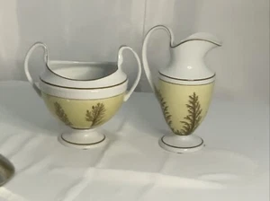 Rare Global Views Williamsburg Mochaware Vase And Pitcher - Picture 1 of 21