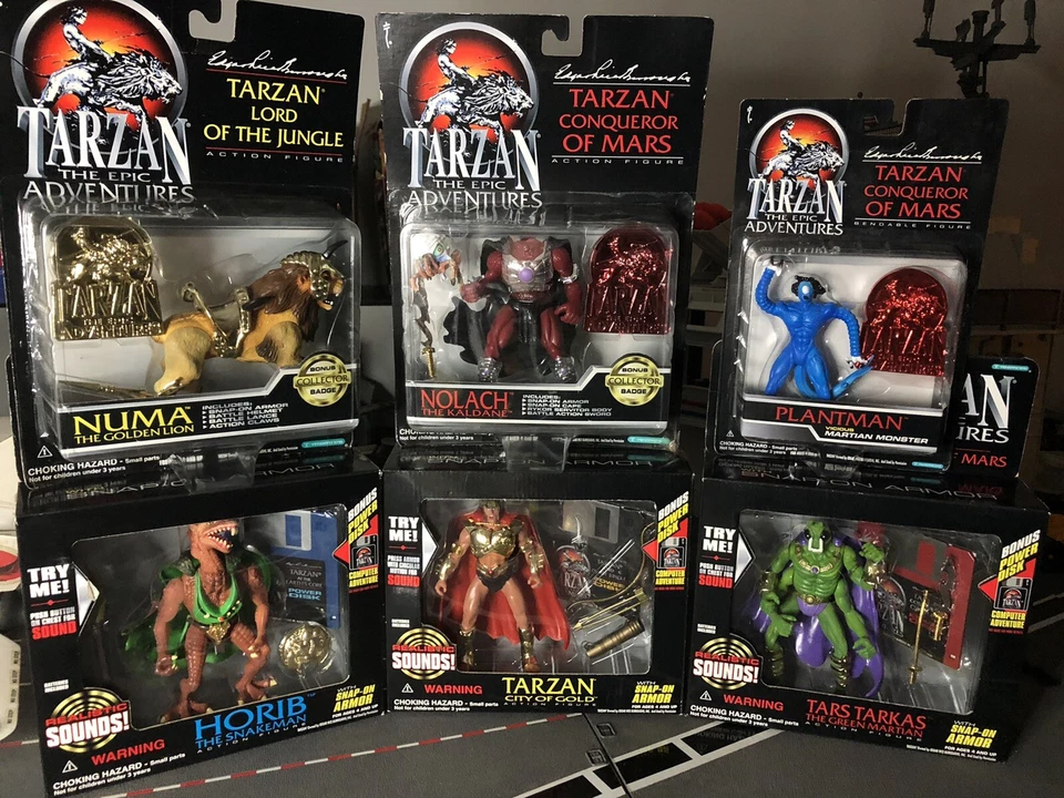 Lote de figuras de acción de colección Tarzán The Epic Adventures City of Gold Foto 1 de 4