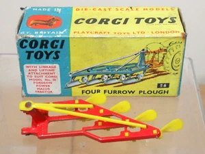 CORGI MODEL No.56 FOUR FURROW PLOUGH. VN MIB - Picture 1 of 10