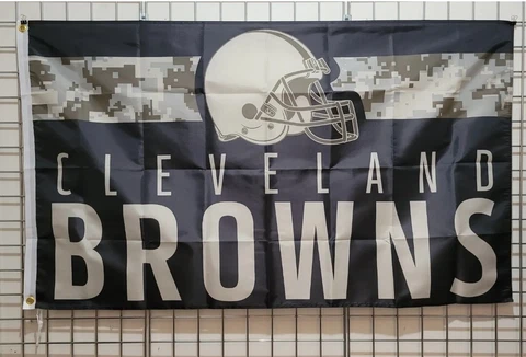 Cleveland Browns Flag 3ftx5ft Browns Salute To Service Flag Browns Camo Flag NFL Cover