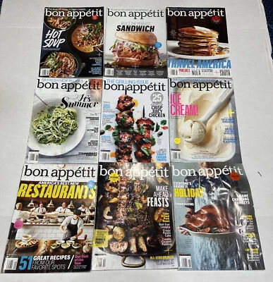 9 Issues 2013 Bon Appetit Magazine- Mar, Apr, May, Jun, Jul, Aug, Sept, Oct, Nov - Image 1 of 4