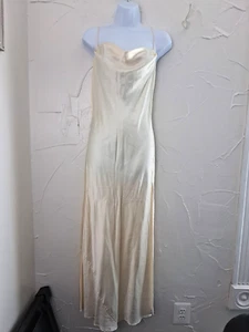 90's Victorias Secret Silk Backless Maxi Nightgown Slip Dress Size Small - Picture 1 of 14