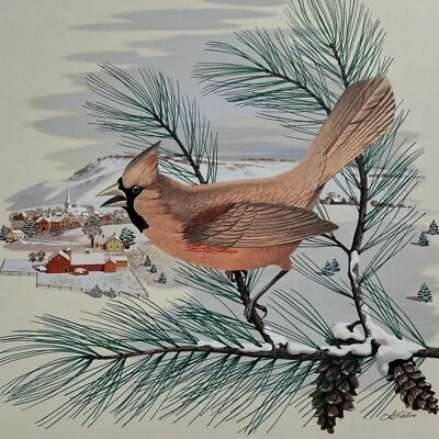 JOHN ATHERTON PINTURA ILUSTRACIÓN ORIGINAL PARA EL CALENDARIO MORRELL EE. UU. WPA Foto 1 de 4