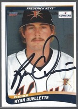 2007 Choice Sportscards Frederick Keys #24 Ryan Ouellette IP auto signed card
