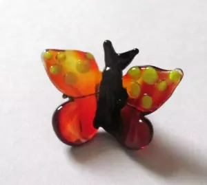 XTOP red Butterfly MINIATURE GLASS FIGURINE transformation change grow Ganz - Picture 1 of 4