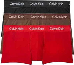 Calvin Klein Men's Black Cotton Stretch 3 Pack Low Rise Trunks Brief Size Small - Picture 1 of 3