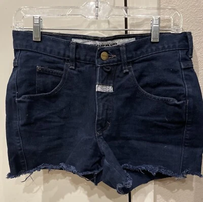 Винтажный Marithe Francois Girbaud срез Jean шорты Y2K гранж синий женский размер 29 - Изображение 1 из 4