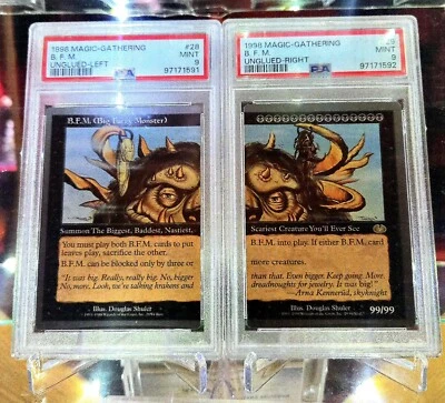1998 Magic The Gathering MTG B.F.M. Unglued PSA 9 🔥 MATCHING SET 🔥 Left/Right  - Image 1 of 4