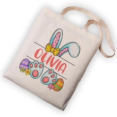 Personalised Easter Bunny Bag - Boys and Girls - Easter Egg Hunt Bag - Image 1 of 4