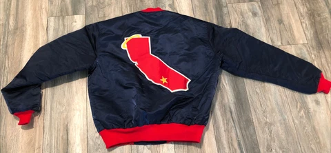 Vintage 80's Starter California Angels MLB Satin Full Zip Jacket Men’s XL USA Cover