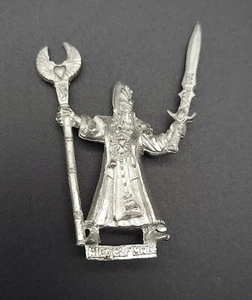 Citadel High Elf Mage con bastón y espada - 1996 - miniatura de metal - sin usar sin base - Imagen 1 de 3