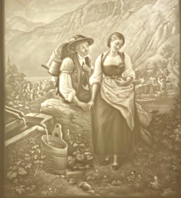 Lithophanie "Les amoureux" - Photo 1/3