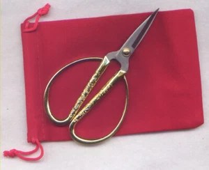 Gold Phoenix Scissors Sturdy Sharp Metal 1 Pair Great Gift - Bild 1 von 1