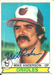 Mike Anderson  Baltimore Orioles Personally Autographed Card
