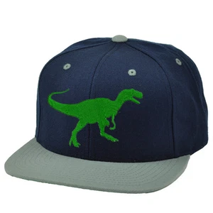 Cappello berretto baseball snapback dinosauro Tyrannosaurus preferito dai bambini blu navy/grigio - Foto 1 di 4