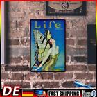Butterfly Girl Vintage Iron Picture Rectangular Metal Plate Tin Wall Art (1) Hot