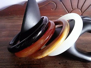 Vintage Stone Bangle Bracelet - Set of 4 - Picture 1 of 2