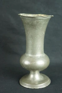 Outstanding Antique pewter unmarked vase ca. 1900 6" [Y8-W6-A9] - Picture 1 of 11