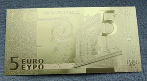 Banknoten, Geldscheine, eine Banknote über " 5 EURO" ! Im Goldfarbe! - Bild 1 von 4