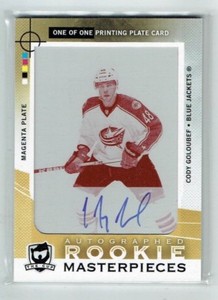 12-13 UD Upper Deck The Cup  Cody Goloubef  1/1  Printing Plate  Rookie  Auto