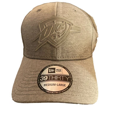 NBA Oklahoma City Thunder “OKC” New Era 39Thirty Med-large Stretch Fit Cap - Image 1 of 4