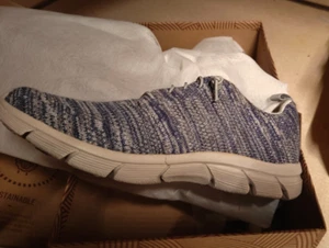 Womens Woolloomooloo size 37 Navy Grey Galaxy Suffolk Wool Shoes NEW - Picture 1 of 3