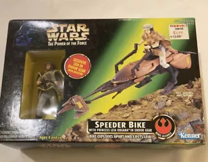 Kenner Star Wars The Power of the Force Speeder Bike w/Princess Leia Organa 1997 - Picture 1 of 12