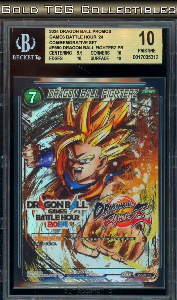 BGS 10 ⭐️ SS Son Goku P-590 FighterZ Battle Hour 2024 Promo Card DBS DBZ Z Super - Image 1 of 1