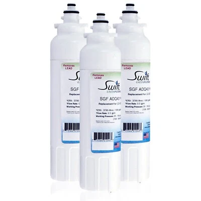 Swift Green SGF-ADQ401 Rx Fits for LG LT800P, ADQ73613401 Water Filter (3 Pack) - Image 1 of 4