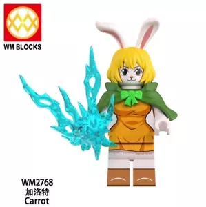 2 inch Custom One Piece Carrot Minifigure with Base, New/Mint - Picture 1 of 1