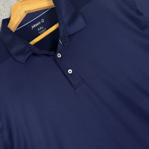 Johnnie O Golf Polo Shirt Mens 2XL Navy Blue Performance Stretch Athletic - Picture 1 of 7