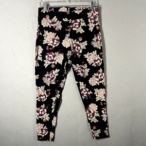 Torrid Floral Stretch Leggings Black Pink Pants Womans Size 1X - Picture 1 of 11