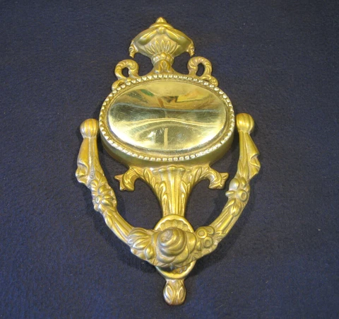 Large Heavy Brass Antique Ornate Gothic Door Knocker Virginia Metalcrafters Cover