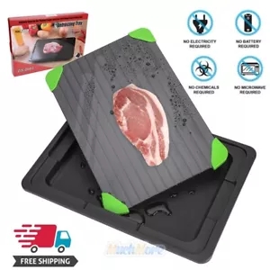 Large Fast Metal Thawing Plate Defrosting Tray For Frozen Food Steak Pork+Trap - Picture 1 of 12