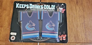 VANCOUVER CANUCKS JERSEY SHAPED BOTTLE COOLIES (2) *NEW IN PACKAGE* - Picture 1 of 1