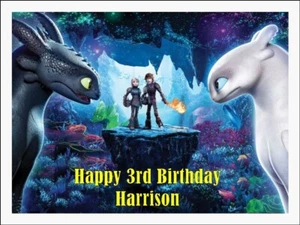 How To Train Your Dragon Edible Cake Toppers Icing Cake Decorations (3 Sizes) - Picture 1 of 6
