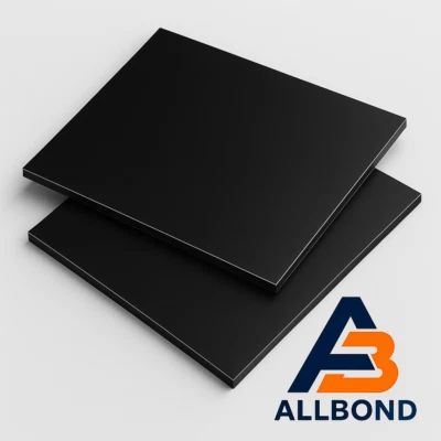 ALLBOND Aluverbundplatte 3mm Schwarz Aluplatte - Aluminiumverbundplatte