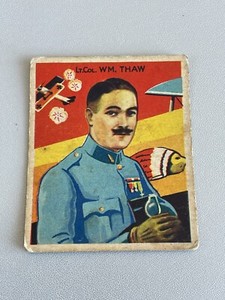 1934 National Chicle Sky Birds R136 card #27 Col. William Thaw