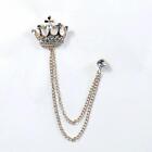 Unique Jewelry Alloy Clear Crystal Rhinestone Lapel Pin Suit