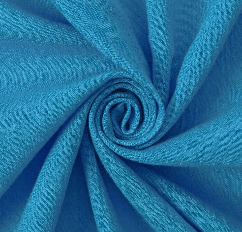 5 Yard  Turquoise Blue Cotton Fabric 60” Width - Image 1 of 1