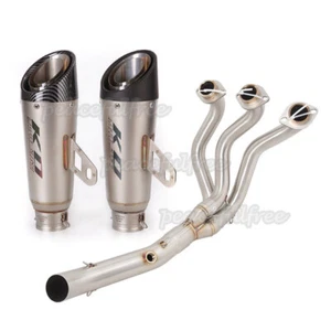 For Yamaha MT09 2014-2020 FZ09 Exhaust System Front Pipe Connection Muffler Tips - Picture 1 of 13