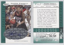 2004 SAGE Hit Authentic Auto Andre Emmett #A14 Rookie Auto RC