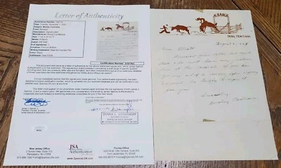 RARE Mickey Cochrane Autographed Letter Handwritten MLB JSA Baseball Athletics - Image 1 of 4