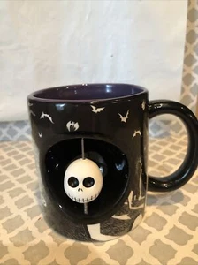 DISNEY Jack Skellington Spin Skull Coffee Mug Nightmare Before Christmas-20 Oz - Picture 1 of 10
