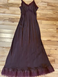 Vintage Schlupfkleid braun United Mills Gr.32 Peignoir Coquette - Bild 1 von 12