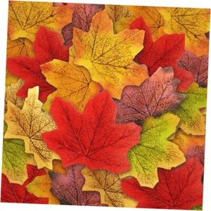 PCS Artificial Fall Maple Leaves Fake Silk Leaves Thanksgiving Autumn Leaf 1500 - Picture 1 of 8