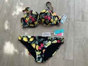 SEAFOLLY toller, mediterraner Bikini „Lemoncello“ Schwarz, Gr. 40/42 DD NEU! - Bild 1 von 5