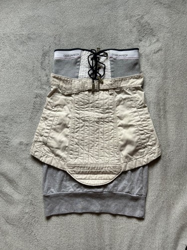 DSQUARED2 raro abito vintage mini corsetto cotone Y2K taglia 40